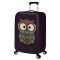 Zhuhaixmy Owl Print Elastic Thicken Travel Baggage Luggage Protector Anti-scratch Zipper Suitcase